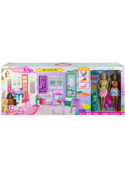 Barbie'nin Tatil Evi ve Aksesuarları Oyun Seti HGM56