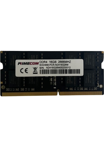 PCR-ND416G26M 16GB 2666MHZ Ddr4 260P Sodımm W/box Ram