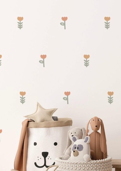 Kır Çiçeği Duvar Çıkartmaları Boho Çocuk Odası Dekorasyon Sticker