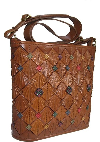 Handmade Deri Postacı Çanta (Kristal )