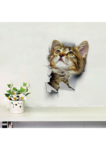 Siyah Stil 1 Bilgisayar Kedi Canlı 3D Duvar Sticker Anahtarı Banyo Tuvalet Mutfak Dekoratif Çıkartmaları Komik Hayvanlar Dekor Etiket Posteri Pvc Duvar Sanatı Dıy (Yurt Dışından)
