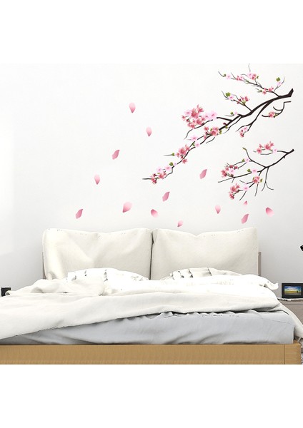 No.9 Stili Suluboya Kiraz Çiçeği Çocuk Duvar Çıkartmaları Kabuğu ve Yapıştır Çıkarılabilir Çocuk Odası Yatak Odası Oturma Odası Dekorasyon (Yurt Dışından) fırsatları