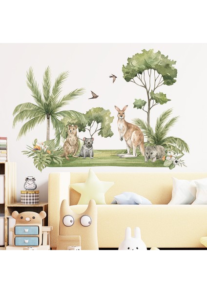 D Tarzı Karikatür Orman Hayvan Duvar Çıkartmaları Çocuk Odaları Için Erkek Odası Yatak Odası Dekorasyon Duvar Kağıdı Orman Duvar Çıkartmaları Çocuk Odası Için (Yurt Dışından) fırsatları