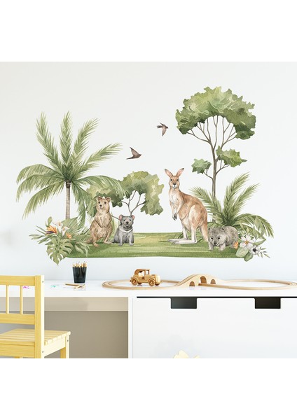 D Tarzı Karikatür Orman Hayvan Duvar Çıkartmaları Çocuk Odaları Için Erkek Odası Yatak Odası Dekorasyon Duvar Kağıdı Orman Duvar Çıkartmaları Çocuk Odası Için (Yurt Dışından) indirimleri