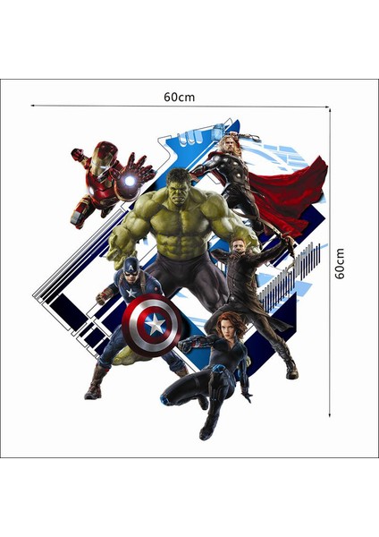 No.9 Stili 3D Karikatür Avengers Duvar Çıkartmaları Oturma Odası Yatak Odası Duvar Dekorasyonu Film Afişi Sanatsal Fresk Duvar Çıkartmaları Çocuk Odaları Için (Yurt Dışından)