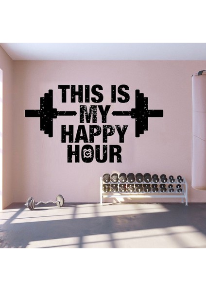 Yeşil Stil 58X33CM Bu Benim Mutlu Saatim Spor Salonu Alıntılar Duvar Sticker Vinil Dekorasyon Odası Fitness Kulübü Çıkartmaları Çıkarılabilir Vücut Geliştirme Duvar (Yurt Dışından) fiyatları