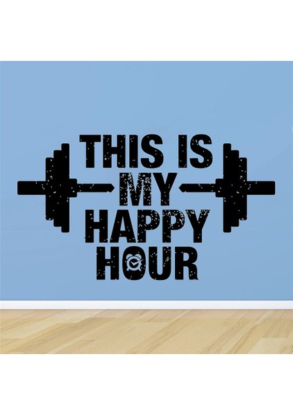 Yeşil Stil 58X33CM Bu Benim Mutlu Saatim Spor Salonu Alıntılar Duvar Sticker Vinil Dekorasyon Odası Fitness Kulübü Çıkartmaları Çıkarılabilir Vücut Geliştirme Duvar (Yurt Dışından) fırsatları