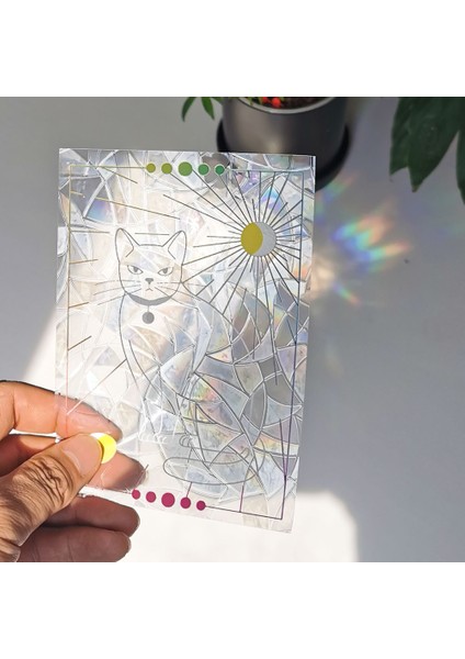 RPS084 Tarzı Güneş Yakalayıcı Duvar Çıkartmaları Gökkuşağı Etkisi Prizmalar Pencere Ayna Etiket Kuşları Kaydet Anti-Çarpışma Sunshine Tarot Ev Dekorasyon (Yurt Dışından) modelleri