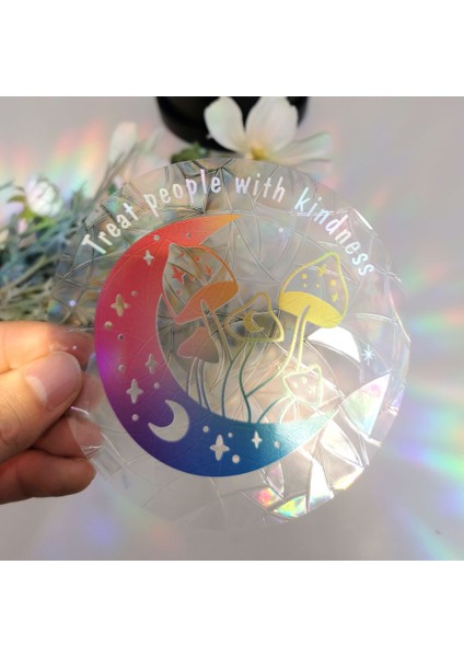 RPS084 Tarzı Güneş Yakalayıcı Duvar Çıkartmaları Gökkuşağı Etkisi Prizmalar Pencere Ayna Etiket Kuşları Kaydet Anti-Çarpışma Sunshine Tarot Ev Dekorasyon (Yurt Dışından) indirimleri