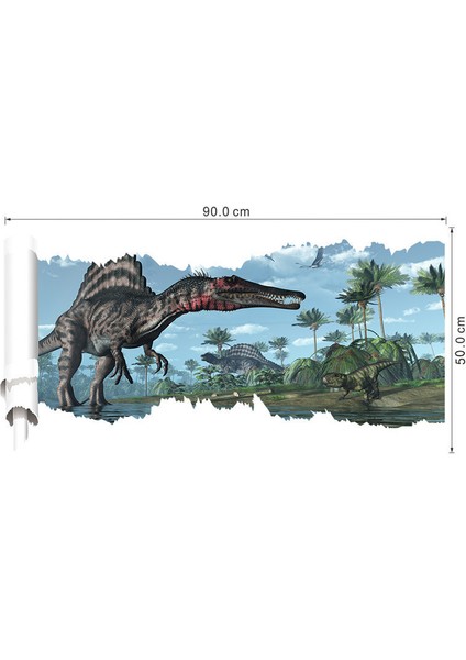 No.11 Tarzı 3D Canlı Dinozor Duvar Çıkartmaları Çocuk Odası Yatak Odası Ev Dekorasyon Hayvan Duvar Sanatı Diy Çıkartması Posteri (Yurt Dışından)