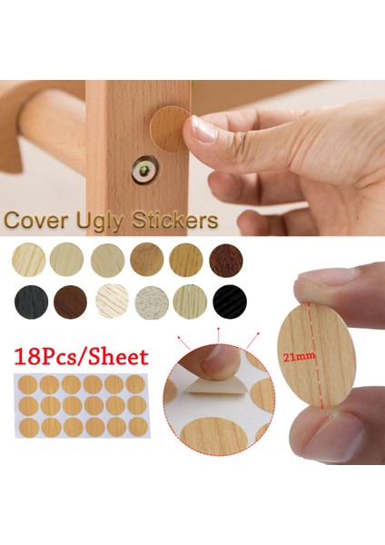 No.47 Tarzı Heet Mobilya Kendinden Yapışkanlı Sızdırmazlık Çıkartmaları Masa Dolabı Delik Süs Pvc Mobilya Kapak Vida Deliği Için Çirkin Çıkartmalar (Yurt Dışından) fiyatları