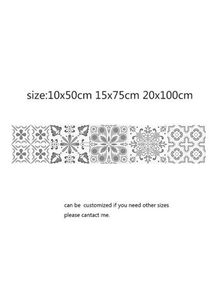 No.6 Stili 15X75CM Mutfak, Banyo Mutfak Veya Backsplash Için Fas Tarzı Duvar Karosu Çıkartmaları, Su Geçirmez ve Çıkarılabilir Pvc Duvar Kağıtları (Yurt Dışından)