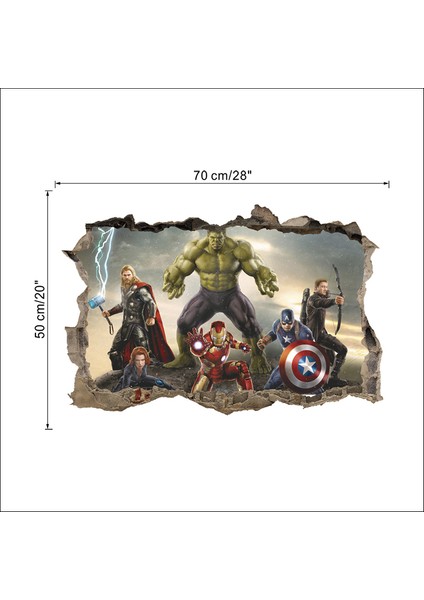 No.6 Stili 3D Avengers Dıy Duvar Çıkartmaları Oturma Odası Yatak Odası Duvar Dekorasyonu Süper Kahraman Film Posteri Duvar Çıkartmaları Çocuk Odaları Için (Yurt Dışından)