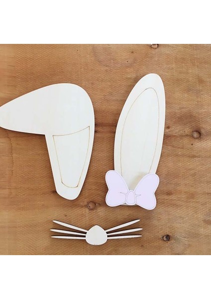 G Tarzı Ahşap Tavşan Kulak Duvar Sticker Iskandinav Tarzı Ev Dekor Dıy Ahşap Odası Ev Kawaii Dekorasyon Ins Duvar Sahne Genç Odası Dekorasyon (Yurt Dışından)