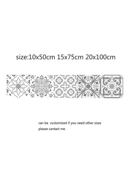 No.1 Stili 10X50CM Mutfak, Banyo Mutfak Veya Backsplash Için Fas Tarzı Duvar Karosu Çıkartmaları, Su Geçirmez ve Çıkarılabilir Pvc Duvar Kağıtları (Yurt Dışından)