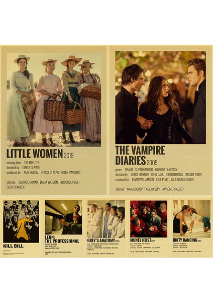 Yeşil Stil 42X30CM Popüler Film Prodüksiyon Bilgisi Vintage Kraft Kağıt Afiş Küçük Kadınlar The Vampire Diaries Etiket Ev Duvar Sanat Dekoru Için (Yurt Dışından) modelleri