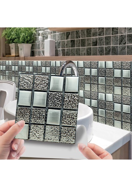 Bir Stil D cm Su Geçirmez Kiremit Çıkartmalar Mozaik Kristal Kiremit Kendinden Yapışkanlı Mutfak Duvar Çıkartmaları Banyo Ev Etiket (Yurt Dışından) fiyatları
