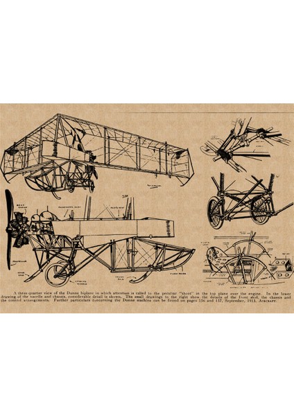 Gümüş Tarzı 42X30CM Ünlü Jenny Eski Pervane Uçak Curtiss Jn-4d Çift Kanatlı Vintage Kraft Kağıt Posteri Duvar Sticker Ev Bar Sanat Dekoru (Yurt Dışından) fırsatları