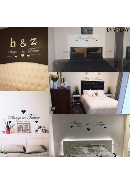 No.11 Tarzı M Boyutu Romantik Aşk Her Zaman Sonsuza Kadar Duvar Sticker Ev Yatak Odası Dekoru Oturma Odası Dekorasyon Çıkartmaları Duvar Çıkartmaları Dekor Duvar (Yurt Dışından) modelleri