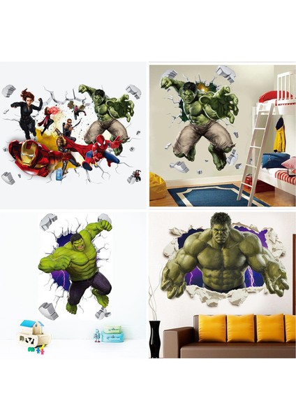 No.5 Tarzı 3D Avengers Dıy Duvar Çıkartmaları Oturma Odası Yatak Odası Duvar Dekorasyonu Süper Kahraman Film Posteri Duvar Çıkartmaları Çocuk Odaları Için (Yurt Dışından)
