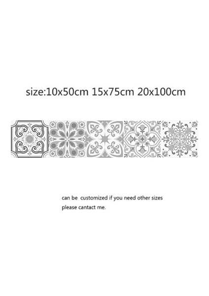 No.2 Tarzı 10X50CM Mutfak, Banyo Mutfak Veya Backsplash Için Fas Tarzı Duvar Karosu Çıkartmaları, Su Geçirmez ve Çıkarılabilir Pvc Duvar Kağıtları (Yurt Dışından)