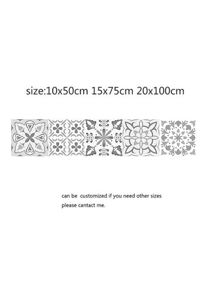 No.3 Tarzı 10X50CM Mutfak, Banyo Mutfak Veya Backsplash Için Fas Tarzı Duvar Karosu Çıkartmaları, Su Geçirmez ve Çıkarılabilir Pvc Duvar Kağıtları (Yurt Dışından)