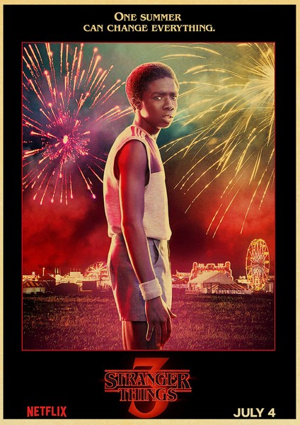 Pembe Tarzı 42X30CM Popüler H Tv Dizisi Vintage Kraft Kağıt Poster Stranger Şeyler Serisi Ana Karakter Etiket Ev Duvar Yaratıcı Dekor Için (Yurt Dışından) indirimleri