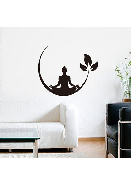 Siyah Stil 57X68CM Yeni Tasarım Ev Art Deco Buda Ay Vinil Duvar Çıkartmaları Çıkarılabilir Etiket Oyma Etiket Renkli Ev Dekorasyon ÇIKARTMASISP-118 (Yurt Dışından) modelleri