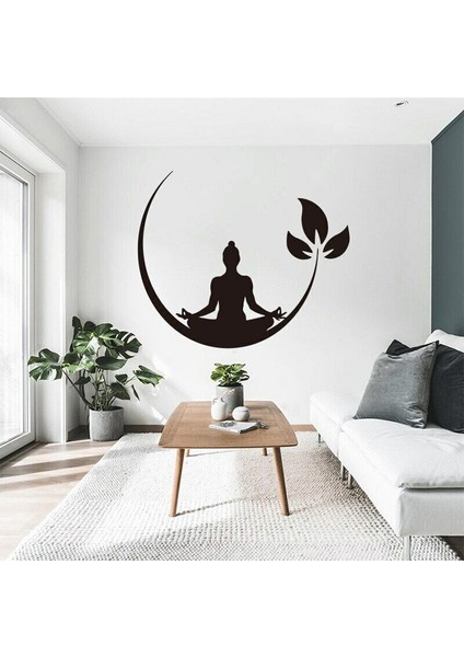 Siyah Stil 57X68CM Yeni Tasarım Ev Art Deco Buda Ay Vinil Duvar Çıkartmaları Çıkarılabilir Etiket Oyma Etiket Renkli Ev Dekorasyon ÇIKARTMASISP-118 (Yurt Dışından) fırsatları