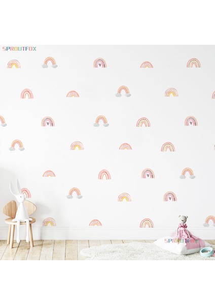 SFX045-C Stili 60X18CM Sevimli Gökkuşağı Duvar Sticker Çocuk Odası Ev Dekorasyon Hediyeler Için Karikatür Desen Çıkartması Kreş 3D Sanat Duvar Kağıdı Posteri (Yurt Dışından) fiyatları