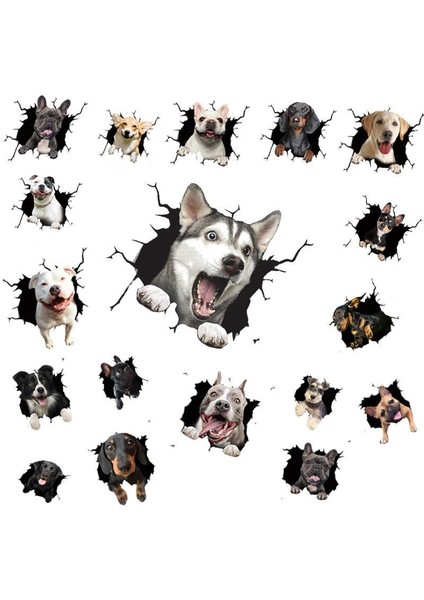No.2 Tarzı Yaratıcı Kırılma Deliği Köpek Sevimli Pitbull Çatlak Araba Etiket Köpekler Sevgilisi Araba Aksesuarı Güvenlik Koruma Oto Ürün (Yurt Dışından) indirimleri