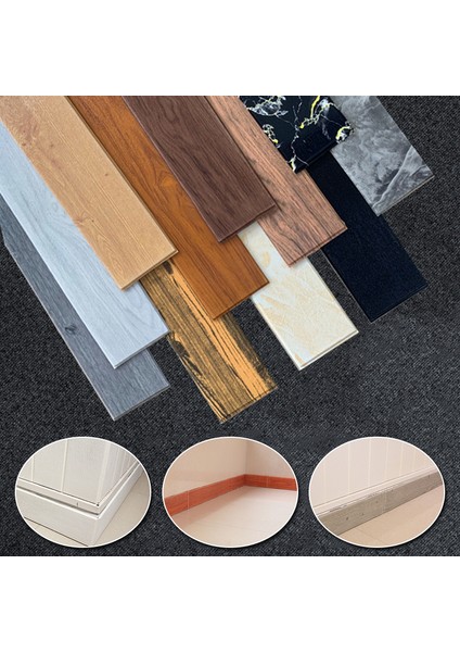 No.12 Tarzı 3D Dayanıklı Süpürgelik Etiket Kendinden Yapışkanlı Pvc Çerçeve Duvar Çıkartması Bel Çizgisi Tv Arka Plan Süpürgelik Hatları Duvar Sticker (Yurt Dışından) fiyatları