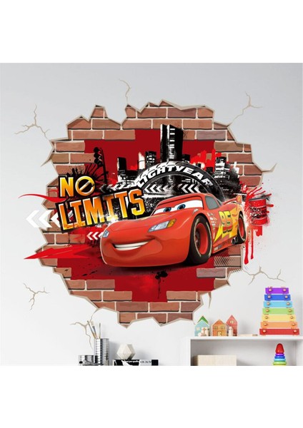 No.11 Tarzı 3D Karikatür Yıldırım Mcqueen Duvar Çıkartmaları Çocuk Odası Için Anaokulu Yatak Odası Oturma Odası Diy Duvar Dekorasyonu (Yurt Dışından) fiyatları
