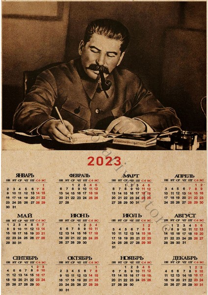 Beyaz Stil 42X30CM Yeni Rus Versiyonu Kraft Kağıt Posterler Sovyetler Birliği Sscb Başkanı Stalin Marx Lealendar Sticker Ev Dekor (Yurt Dışından) indirimleri
