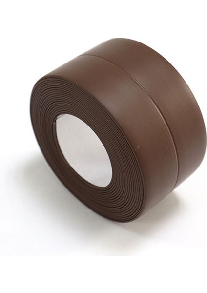 Kahverengi Tarzı 100X2.2CM Pvc Su Geçirmez Duvar Etiket Kendinden Yapışkanlı Lavabo Soba Çatlak Şerit Mutfak Banyo Küveti Köşe Sızdırmazlık Bandı Su Geçirmez (Yurt Dışından)