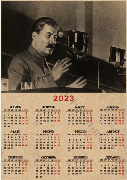Kumral Stili 21X30CM Yeni Rus Versiyonu Kraft Kağıt Posterler Sovyetler Birliği Sscb Başkanı Stalin Marx Lealendar Sticker Ev Dekor (Yurt Dışından)