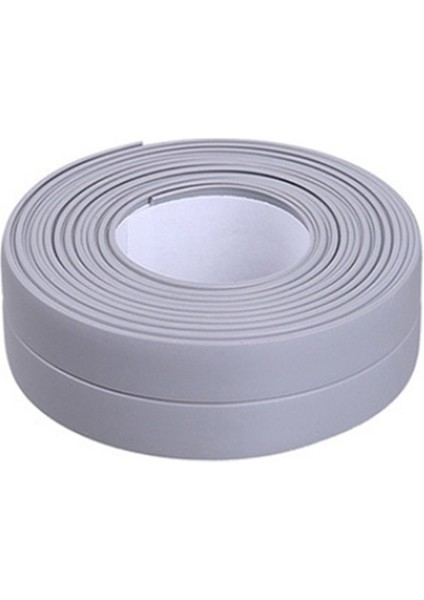 Gri Tarzı 2.2cmx3.2m cm Banyo Mutfak Duş Su Geçirmez Kalıp Geçirmez Bant Lavabo Banyo Sızdırmazlık Şeridi Bant Kendinden Yapışkanlı Su Geçirmez Sıva Pvc (Yurt Dışından)