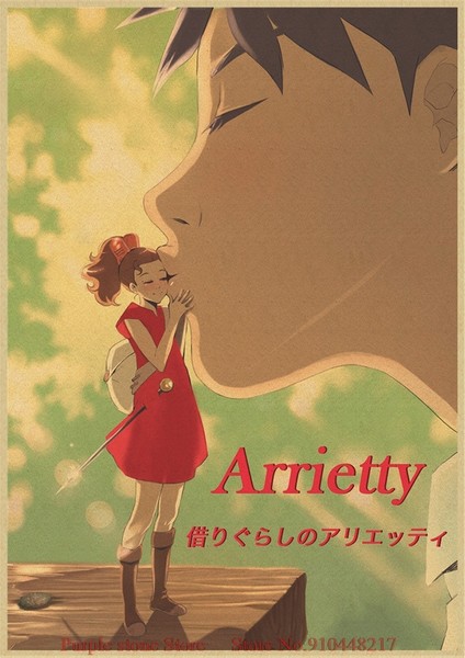 No.5 Tarzı 30X21CM Arrietty Claartoon Film Kraft Kağıt Afiş Cafe Bar Dekoratif Boyama (Yurt Dışından)