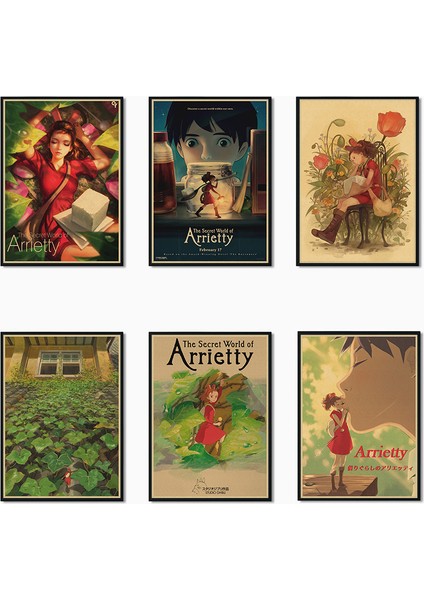 No.5 Tarzı 30X21CM Arrietty Claartoon Film Kraft Kağıt Afiş Cafe Bar Dekoratif Boyama (Yurt Dışından) fiyatları