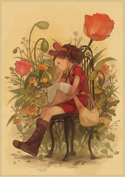 No.5 Tarzı 30X21CM Arrietty Claartoon Film Kraft Kağıt Afiş Cafe Bar Dekoratif Boyama (Yurt Dışından) modelleri