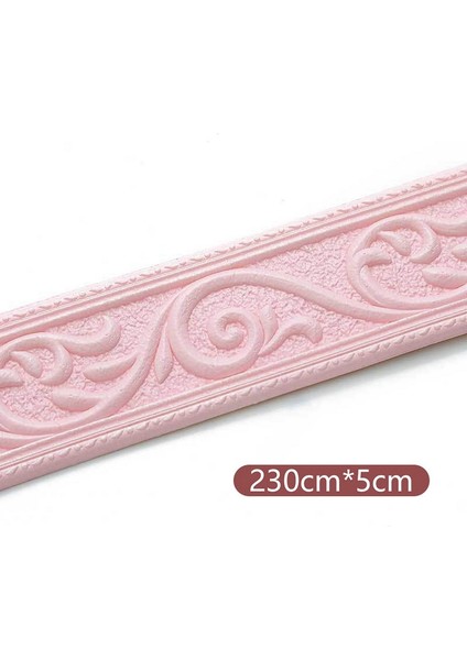 Pembe Tarzı 115CM 3D Duvar Trim Hattı Süpürgelik Sınır Kendinden Yapışkanlı Su Geçirmez Süpürgelik Duvar Kağıdı Duvar Sticker Oturma Odası Ev Dekorasyonu Için (Yurt Dışından)
