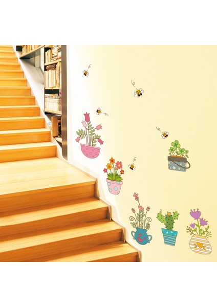 NO.909 Tarzı 3D Canlı Çiçek Kelebek Duvar Çıkartmaları Oturma Odası Yatak Odası Duvar Çıkartmaları Duvar Sanatları Ev Yatak Odası Dekoru (Yurt Dışından) modelleri