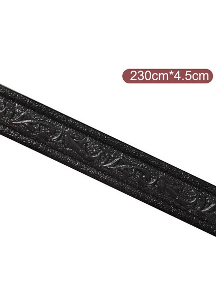 A2-Siyah Tarzı 230CM 3D Duvar Trim Hattı Süpürgelik Sınır Kendinden Yapışkanlı Su Geçirmez Süpürgelik Duvar Kağıdı Duvar Sticker Oturma Odası Ev Dekorasyonu Için (Yurt Dışından)