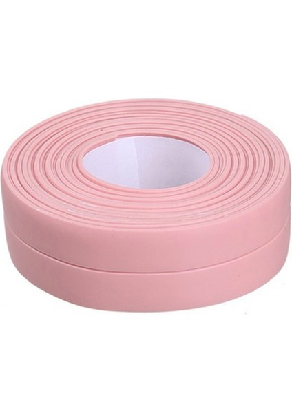 Pembe Tarzı 2.2CMX1M Banyo Mutfak Aksesuarları Duş Banyo Sızdırmazlık Şeridi Bant Kalafat Şerit Kendinden Yapışkanlı Su Geçirmez Duvar Etiket Lavabo Kenar Bandı (Yurt Dışından)