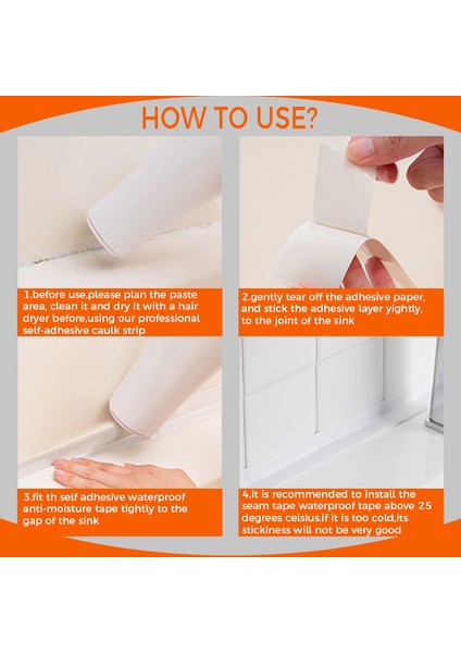 Beyaz Stil 320X2,2 cm Pvc Su Geçirmez Duvar Etiket Kendinden Yapışkanlı Lavabo Soba Çatlak Şerit Mutfak Banyo Küveti Köşe Sızdırmazlık Bandı Su Geçirmez (Yurt Dışından) fırsatları