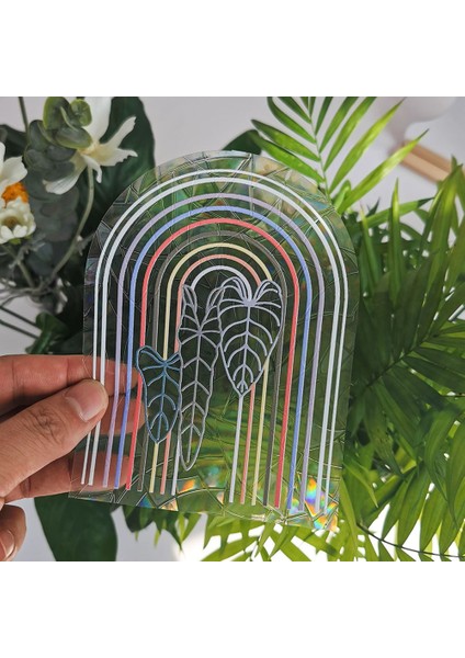 RPS077 Stili 3D Gökkuşağı Güneş Yakalayıcı Duvar Çıkartmaları Işık Yakalayıcı Pvc Cam Filmi Kendinden Yapışkanlı Çıkartma Motosiklet Etiket Pvc Film Ev Dekor (Yurt Dışından) indirimleri