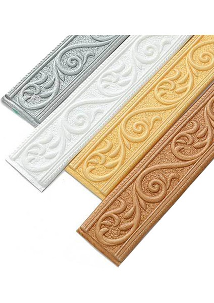 A4-Sarı Tarzı 115CM 3D Duvar Trim Hattı Süpürgelik Sınır Kendinden Yapışkanlı Su Geçirmez Süpürgelik Duvar Kağıdı Duvar Sticker Oturma Odası Ev Dekorasyonu Için (Yurt Dışından)