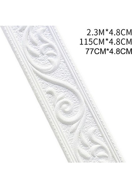 A4-Sarı Tarzı 115CM 3D Duvar Trim Hattı Süpürgelik Sınır Kendinden Yapışkanlı Su Geçirmez Süpürgelik Duvar Kağıdı Duvar Sticker Oturma Odası Ev Dekorasyonu Için (Yurt Dışından)