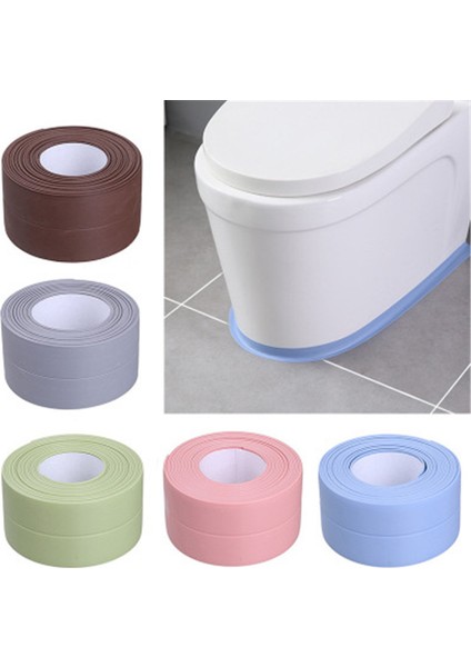 Kahverengi Tarzı 2.2CMX2M cm Banyo Mutfak Duş Su Geçirmez Kalıp Geçirmez Bant Lavabo Banyo Sızdırmazlık Şeridi Bant Kendinden Yapışkanlı Su Geçirmez Sıva Pvc (Yurt Dışından) fırsatları