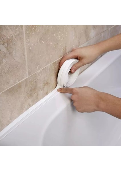 Pembe Tarzı 2.2cmx3.2m Banyo Mutfak Aksesuarları Duş Banyo Sızdırmazlık Şeridi Bant Kalafat Şerit Kendinden Yapışkanlı Su Geçirmez Duvar Etiket Lavabo Kenar Bandı (Yurt Dışından) modelleri